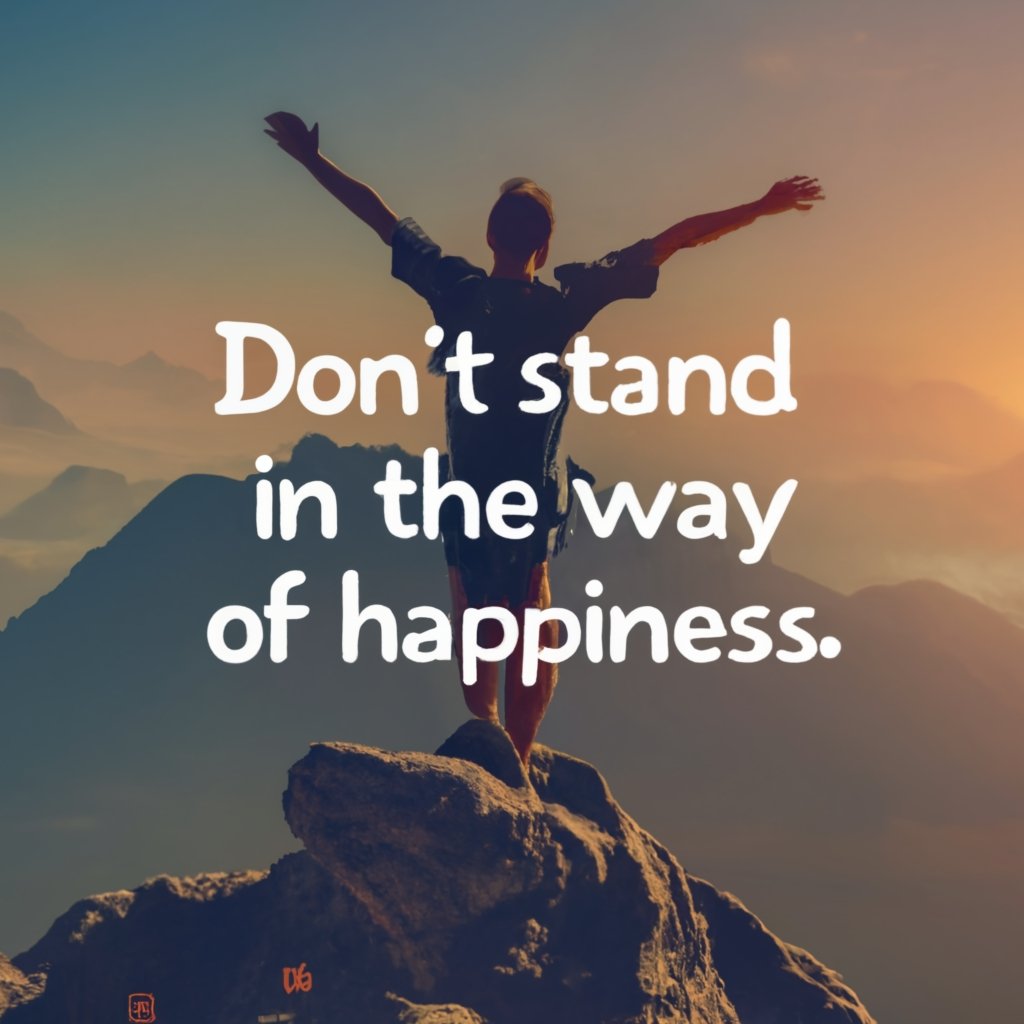 Face your fears: Don't Stand in the Way of Happiness